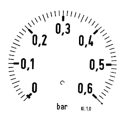 mano průměr 100 - 0,6bar